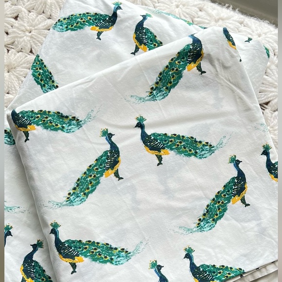 Opalhouse Bedding Opalhouse Peacock Printed Cotton Percale Sheet